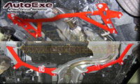 �饻AUTOEXE MAZDA(�U�Ʊo,���۹F,���w���۹F) Mazda2 (��2,���۹F2,DEMIO,iSTOP,SkyActiv,�й��Ť�,DJ,DJ5FS,DJ5AS,DJ3FS,DJ3AS) �T���ʤO�ɯŧ�˹s��w�˹�� Lower Under Member Brace Set ���[�M�� MDJ4700