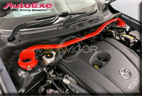 �饻AutoExe MAZDA(�U�Ʊo,���۹F) Mazda CX-3 (CX3, DK,DK8FW, DK8AW, DK5FW, DK5AW, DKEFW, DKEAW, DKLFW, DKLAW,SkyActiv,�й��Ť�) �T���ʤO�ɯŧ�˹s��w�˹�� Strut Tower Bar �e���a(�Ա�)MDJ4000