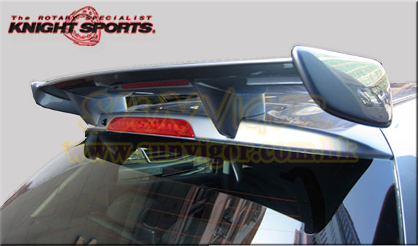 �饻KNIGHTSPORTS MAZDA(�U�Ʊo,���۹F,���w���۹F) Mazda2 (��2,���۹F2,�l��,DEMIO,iSTOP,SkyActiv,�й��Ť�,DE,DE5FS,DE3FS,DEJFS,DE3AS) �T���ʤO�ɯŧ�˹s��w�˹�� Rear Roof Spoiler ���w���l KZG-72301